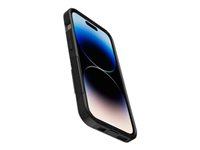 OtterBox Commuter Series - Baksidedeksel for mobiltelefon - antimikrobielt - syntetisk gummi, polykarbonat, 35 % resirkulert plast - svart - for Apple iPhone 14 Pro 77-88426