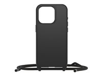 OtterBox React Series - Baksidedeksel for mobiltelefon - halskjede - MagSafe-samsvar - svart - for Apple iPhone 15 Pro 77-93575