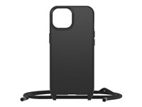 OtterBox React Series - Baksidedeksel for mobiltelefon - halskjede - MagSafe-samsvar - plastikk - svart - for Apple iPhone 15 77-93593