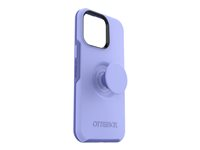 OtterBox Otter + Pop Symmetry Series - Baksidedeksel for mobiltelefon - antimikrobielt - polykarbonat, syntetisk gummi - gravmyrt - for Apple iPhone 14 Pro Max 77-88775
