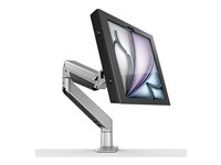 Compulocks iPad Air M2 & M3 13", Apex Enclosure Reach Articulating Arm - Monteringssett (hus, leddarm) - for nettbrett - låsbar - høyverdig aluminium - svart, sølv - skjermstørrelse: 13" - skrivebordsmonterbar, veggmonterbar - for Apple 13-inch iPad Air M2 Wi-Fi, M2 Wi-Fi + Cellular 660REACH13APXB