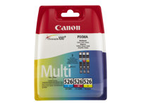 Canon CLI-526 Multipack - 3-pack - gul, cyan, magenta - original - blekkbeholder - for PIXMA iP4950, iX6550, MG5350, MG6150, MG6250, MG8150, MG8250, MX715, MX885, MX892, MX895 4541B009