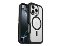 OtterBox Defender Series XT - Baksidedeksel for mobiltelefon - robust - MagSafe-samsvar - plastikk - mørk side (klar / svart) - for Apple iPhone 16 Pro 77-96115
