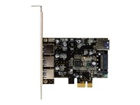 StarTech.com 4 Port PCI Express USB 3.0 Card - 3 External and 1 Internal - Native OS Support in Windows 8 and 7 - Standard and Low-Profile (PEXUSB3S42) - USB-adapter - PCIe 2.0 lav profil - USB 3.0 x 4 - for P/N: CFASTRWU3, ST1030USBM, ST43004UA, ST4300MINI, TB31PCIEX16 PEXUSB3S42