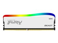 Kingston FURY Beast - RGB Special Edition - DDR4 - modul - 16 GB - DIMM 288-pin - 3200 MT/s / PC4-25600 - CL16 - 1.35 V - ikke-bufret - ikke-ECC - hvit KF432C16BWA/16