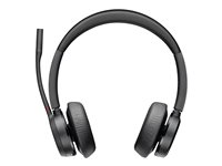 Poly Voyager 4320 - Voyager 4300 series - hodesett - on-ear - Bluetooth - trådløs, kablet - USB-C - svart - Certified for Microsoft Teams, Zoom Certified 76U50AA