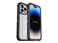 OtterBox Defender Series XT - Baksidedeksel for mobiltelefon - robust - MagSafe-samsvar - polykarbonat, syntetisk gummi - svart krystall - for Apple iPhone 14 Pro Max 77-90161