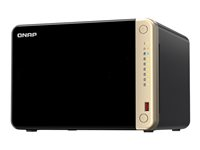 QNAP TS-664 - NAS-server - 6 brønner - 24 TB - SATA 6Gb/s - HDD 4 TB x 6 - RAID 0, 1, 5, 6, 10, 50, JBOD - RAM 8 GB - 2.5 Gigabit Ethernet - iSCSI støtte TS-664-8G+6XST4000NE001