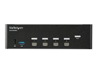 StarTech.com StarTech.com 4-Port Dual Monitor HDMI KVM Switch with Audio & USB 3.0 hub - 4K 30Hz - 4 PC Mac Computer KVM Switch Box for HDMI Display (SV431DHD4KU) - KVM / lyd / USB-svitsj - 4 x KVM/lyd/USB - rackmonterbar SV431DHD4KU