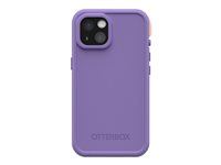 OtterBox FRE - Beskyttende vanntett eske for mobiltelefon - MagSafe-samsvar - 50 % resirkulert plast, 25 % havbasert resirkulert plast - plommeregel (lilla) - for Apple iPhone 15 Pro 77-93407