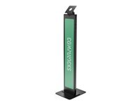 Compulocks BrandMe - Stativ - for nettbrettkapsling - merkevaremulighet - metall - svart - skjermstørrelse: inntil 24" - plassering på gulv - med Lighting Kit 140BLK01-UK