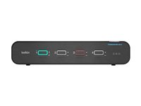 Belkin Universal Secure Dual-Head - 2. generasjon - KVM / lydsvitsj - 4 x KVM/lyd - 1 lokalbruker - stasjonær - TAA-samsvar F1DN204KVM-UN-4