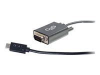 C2G USB 2.0 USB C to DB9 Serial RS232 Adapter Cable Black - USB / seriell-kabel - DB-9 (hann) til USB-C (hann) - reversibel C-kontakt - svart 88842