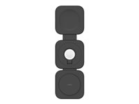 Belkin BoostCharge Pro 3-in-1 - Trådløs ladepute - magnetisk med Qi2 + AC-strømadapter - 15 watt - 3 A WIZ024HQBK