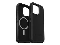 OtterBox Defender Series XT - Baksidedeksel for mobiltelefon - robust - MagSafe-samsvar - polykarbonat, syntetisk gummi - svart - for Apple iPhone 15 Pro Max 77-92966