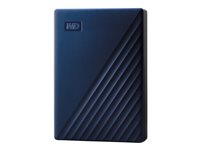 WD My Passport for Mac WDBA2F0040BBL - Harddisk - kryptert - 4 TB - ekstern (bærbar) - USB 3.2 Gen 1 - 256-bit AES - midnattsblå WDBA2F0040BBL-WESN