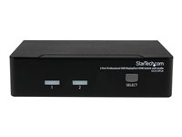 StarTech.com 2 Port DisplayPort KVM Switch - 2560x1600 @60Hz - Dual Port DP USB, Keyboard, Video, Mouse Switch Box w/ Audio for Computers and Monitors (SV231DPUA) - KVM / lydsvitsj - 2 x KVM/lyd - 1 lokalbruker - stasjonær - for P/N: DP4N1USB6, IM12D1500P, SVA12M2NEUA, SVA12M5NA SV231DPUA