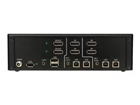 Tripp Lite Secure KVM Switch, 2-Port, Dual Head, DisplayPort to DisplayPort, 4K, NIAP PP4.0, Audio, CAC, TAA - KVM / lydsvitsj - 2 x KVM/lyd/USB - 1 lokalbruker - stasjonær - TAA-samsvar - for P/N: P783-006-DP, P783-006-DPU, P783-010-DP, UR022-001, UR030-006 B002-DP2AC2-N4