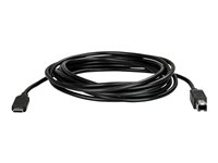 StarTech.com USB C to USB B Printer Cable - 10 ft / 3m - USB C Printer Cable - USB C to USB B Cable - USB Type C to Type B (USB2CB3M) - USB-kabel - USB-C (hann) rett til USB-type B (hann) rett - Thunderbolt 3 / USB 2.0 - 3 m - svart - for P/N: SV231DHU34K6, SV231HU34K6, SV231QDPU34K, SV431HU34K6 USB2CB3M