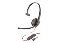 Poly Blackwire 3210 - 3200 Series - hodesett - on-ear - kablet - USB-C - svart - Skype Certified, Cisco Jabber Certified, Avaya Certified 80S09AA
