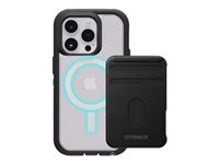 OtterBox Defender Series XT - Baksidedeksel for mobiltelefon - robust - med MagSafe - MagSafe-samsvar - polykarbonat, syntetisk gummi, 50 % resirkulert plast - svart krystall - for Apple iPhone 14 Pro 77-90144