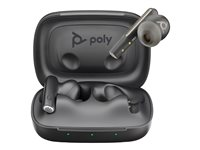 Poly Voyager Free 60 UC - True wireless-hodetelefoner med mikrofon - i øret - Bluetooth - aktiv støydemping - USB-A via Bluetooth-adapter - karbon sort - Zoom Certified 7Y8H3AA