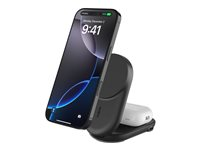 Belkin UltraCharge - Trådløst ladestativ - 2-i-1, Qi2, magnetisk, sammenleggbar + AC-strømadapter - 25 watt - Fast Charge (24 pin USB-C) - svart WIZ039KQBK