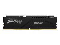 Kingston FURY Beast - DDR5 - modul - 32 GB - DIMM 288-pin - 5200 MT/s / PC5-41600 - CL36 - 1.25 V - ikke-bufret - on-die ECC - svart KF552C36BBE-32