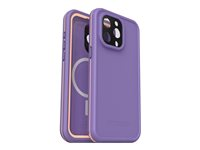 OtterBox FRE - Beskyttende vanntett eske for mobiltelefon - MagSafe-samsvar - plommeregel (lilla) - for Apple iPhone 15 Pro Max 77-93431