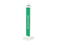 Compulocks BrandMe - Stativ - for nettbrettkapsling - merkevaremulighet - metall - hvit - skjermstørrelse: inntil 24" - plassering på gulv - med Lighting Kit 140WLK01-EU