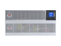 APC Easy UPS On-Line - UPS (rackmonterbar/ekstern) - forlenget driftstid, hardwired utgang (1P+N+E), intelligent kortspor, med skinnekit - AC 230 V - 6 kW - 6000 VA - litiumion - RS-232, USB, RJ-11, RJ-45 - 5U - svart, sølv (foran ramme) - for P/N: AP9544, SRVSMB001, VGL9901I SRVL6KRILRK