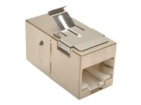 Eaton Tripp Lite Series Cat6 Straight Through Modular Shielded In-line Snap-in Coupler (RJ45 F/F), TAA - Nettverkkopler - TAA-samsvar - RJ-45 (hunn) til RJ-45 (hunn) - CAT 6a - sølv N235-001-SH-6A