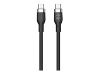 HyperJuice - USB-kabel - 24 pin USB-C (hann) til 24 pin USB-C (hann) - USB 2.0 - 1.5 m - USB Power Delivery (60W), utvidet effektområde (EPR) - svart HJ4011BKGL
