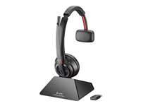 Poly Savi 8210 Office - Savi 8200 series - hodesett - on-ear - DECT / Bluetooth - trådløs - svart - Zoom Certified 8D3K5AA#ABB