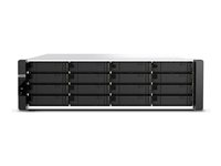 QNAP ES1686dc R2 - NAS-server - 16 brønner - kan monteres i rack - SAS 12Gb/s - RAID 0, 1, 5, 6, 10, 50, JBOD, 60, RAID TP - RAM 96 GB - Gigabit Ethernet / 10 Gigabit Ethernet - iSCSI støtte - 3U ES1686DC-R2-2142IT-96G