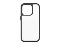 OtterBox React Series - Baksidedeksel for mobiltelefon - antimikrobielt - svart krystall (klar/svart) - for Apple iPhone 15 Pro Max 77-92780