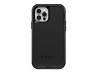 OtterBox Defender Series - ProPack Packaging - baksidedeksel for mobiltelefon - robust - polykarbonat, syntetisk gummi - svart - for Apple iPhone 12, 12 Pro 77-66179