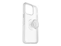 OtterBox Otter + Pop Symmetry Series - Baksidedeksel for mobiltelefon - polykarbonat, syntetisk gummi - klar pop - for Apple iPhone 14 Pro Max 77-88815