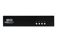 Tripp Lite Secure KVM Switch, 4-Port, Dual Head, DisplayPort to DisplayPort, 4K, NIAP PP4.0, Audio, TAA - KVM / lydsvitsj - 4 x KVM/lyd/USB - 1 lokalbruker - stasjonær - TAA-samsvar - for P/N: P783-006-DP, P783-010-DP, UR022-001, UR030-006 B002-DP2A4-N4