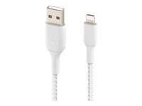 Belkin BoostCharge - Lightning-kabel - Lightning hann til USB hann - 15 cm - hvit CAA002BT0MWH