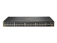 HPE Aruba CX 6300F - Switch - Kun horisontal overflatemontering - L3 - Styrt - 48 x 10/100/1000 (PoE+) + 4 x 50 Gigabit Ethernet SFP56 - front og side til bakside - rackmonterbar - PoE+ - TAA-samsvar S0G95A