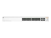 HPE Networking Instant On 1930 24G Class4 PoE 4SFP/SFP+ 370W Switch - Switch - L3 - Styrt - 24 x 10/100/1000 (PoE) + 4 x 1 Gigabit / 10 Gigabit SFP+ - rackmonterbar - PoE (370 W) JL684B#ABB
